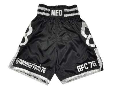 Pantaloncini boxe personalizzati : KNBXCUST-2037 Nero